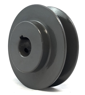 AK22 7/8" Bore Solid Sheave Pulley with 2.2" OD , Hex set screws one groove   for V-belts size 4L, 3L  AK  (OD 2.2"- ID 7/8")